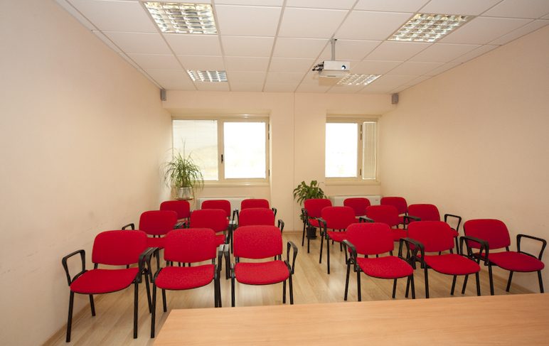La sala corsi dello studio